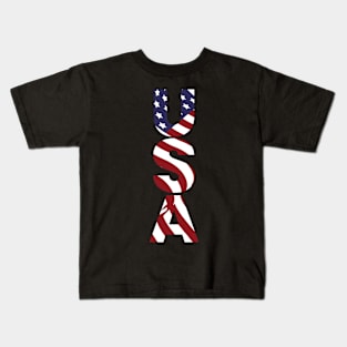 usa typography Kids T-Shirt